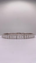 Load image into Gallery viewer, 7.50 CT. Natural Baguette &amp; Round Diamond Bracelet In 18 KT White Gold