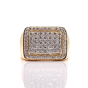 0.98 CT. Natural Diamond Men’s Ring In 10 KT Yellow Gold