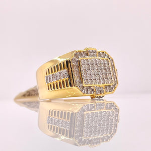 1.03 CT. Natural Diamond Men’s Ring In 10 KT Yellow Gold