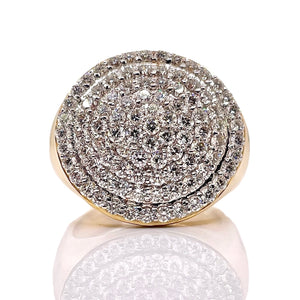 2.55 CT. Natural Diamond Men’s Round Shape Ring In 10 KT Yellow Gold