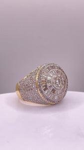 2.92 CT. Natural Diamond Round Shape Men’s Ring In 10 KT Yellow Gold