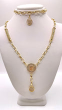 Load image into Gallery viewer, Women’s 14 KT LV Necklace &amp; Bracelet Set With CZ