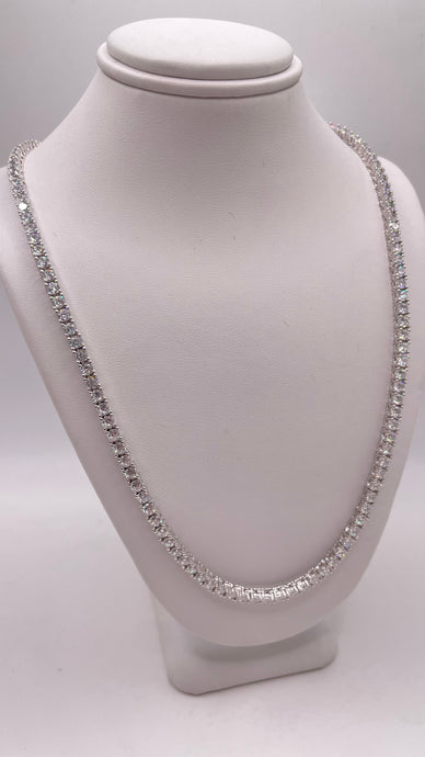 3.4mm Silver Tennis Chain With CZ