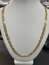 Load image into Gallery viewer, 5mm Flat Link Chain In 14 KT Yellow Gold
