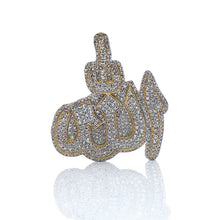Load image into Gallery viewer, 1.69 CT. Natural Diamond Allah Pendant In 10 KT Yellow Gold