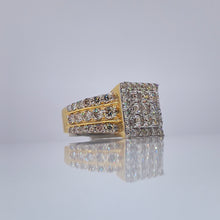 Load image into Gallery viewer, 2.35 CT. T.D.W Natural Diamond Ladies Square Shape Ring In 10 KT Yellow Gold