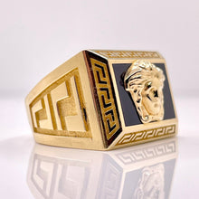 Load image into Gallery viewer, Custom Men’s Ring With Onyx In 14 KT Yellow Gold
