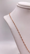 Load image into Gallery viewer, 1.4mm Dainty Singapore Link Chain In 10 KT Rose Gold