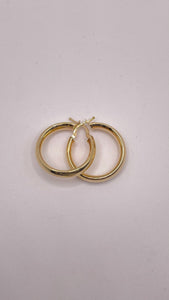 5.5mm 10 KT Yellow Gold Hoop Earrings