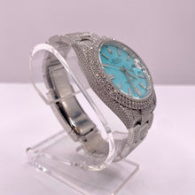 Load image into Gallery viewer, 41mm Diamond DateJust Rolex Watch With Tiffany Blue Dial