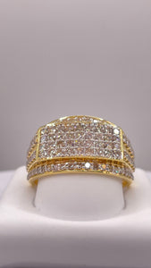 1.50 CT. Natural Diamond Men’s Ring In 10 KT Yellow Gold