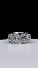 Load image into Gallery viewer, 9mm Cuban Link Men’s Ring In Silver With CZ