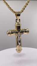 Load image into Gallery viewer, 3 Inch Cross Pendent In 14 KT Yellow &amp; White Gold