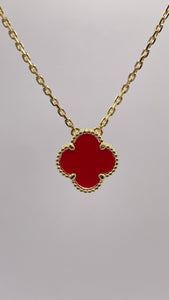 Clover Necklace In 10 KT Yellow Gold