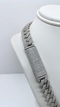 Load image into Gallery viewer, 15.00 CT. Natural Diamond Cuban Chain In 14 KT White Gold