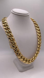 14mm Miami Cuban Link Chain In 10 KT Yellow Gold