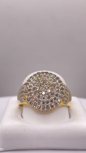 1.56 CT. Natural Diamonds Round Shape Men’s Ring In 10 KT Yellow Gold