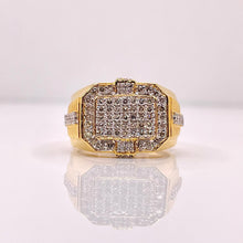 Load image into Gallery viewer, 1.03 CT. Natural Diamond Men’s Ring In 10 KT Yellow Gold