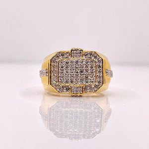 1.03 CT. Natural Diamond Men’s Ring In 10 KT Yellow Gold