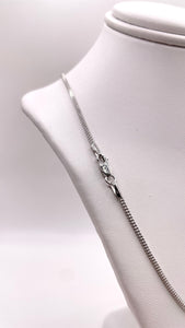 1.3mm Franco Link Chain In 10 KT White Gold