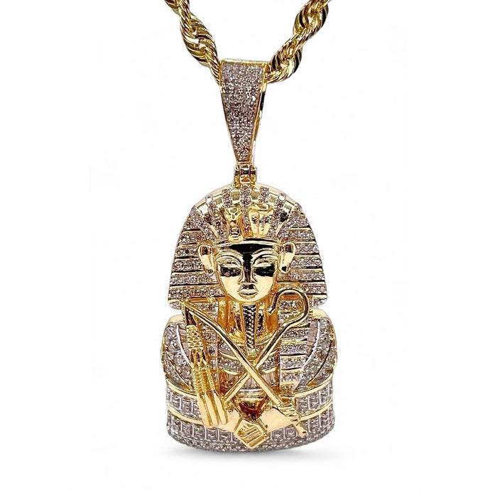 2.02 CT. Natural Diamond Nefertiti Pendent In 10 KT Yellow Gold