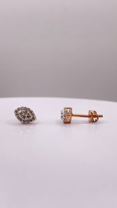 0.24 CT. Natural Diamond Stud Earrings In 10 KT Rose Gold