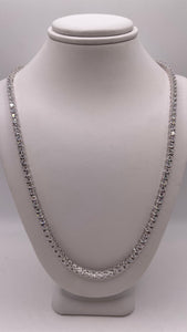 3.4mm Silver Tennis Chain With CZ