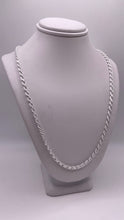 Load image into Gallery viewer, 3mm Rope Chain/Bracelet In Silver
