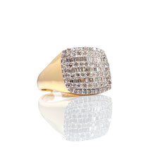 Load image into Gallery viewer, 1.08 CT. Natural Diamond Men’s Square Shape Ring In 10 KT Yellow Gold