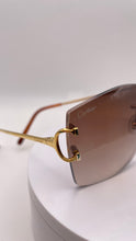 Load image into Gallery viewer, Cartier Big C Sunglasses With Brown Lens