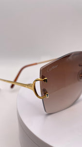 Cartier Big C Sunglasses With Brown Lens