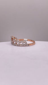 0.38 CT. Natural Diamond Tiara Ring In 10 KT Rose Gold