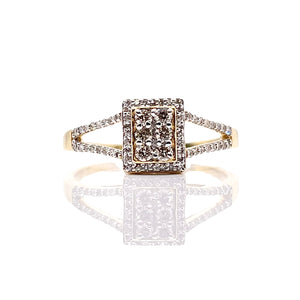 0.28 CT. Natural Diamond Women’s Ring In 10 KT Yellow Gold