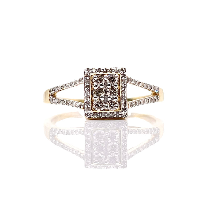 0.28 CT. Natural Diamond Women’s Ring In 10 KT Yellow Gold