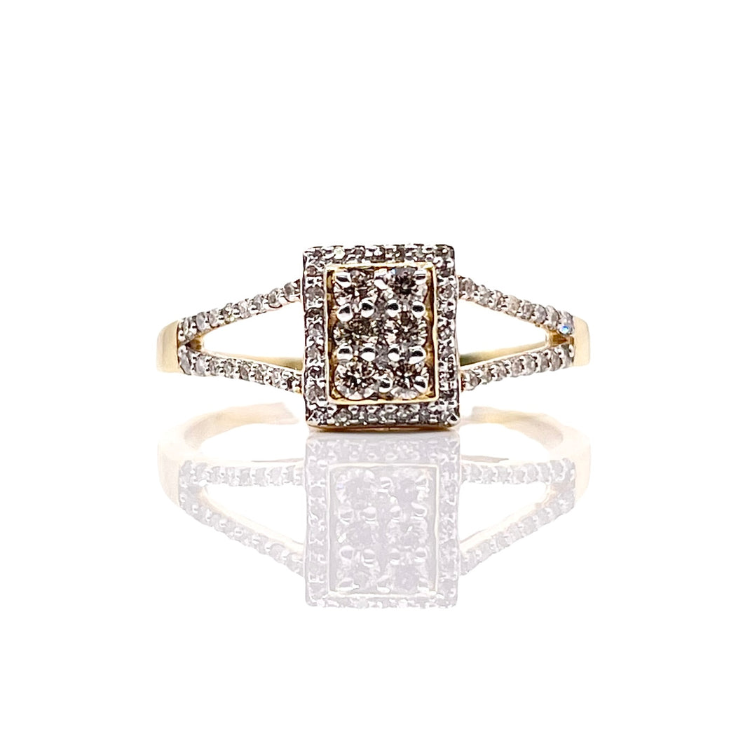 0.28 CT. Natural Diamond Women’s Ring In 10 KT Yellow Gold