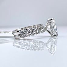 Load image into Gallery viewer, 6.39 CT. T.D.W Lab Grown Diamond Engagement Ring &amp; Wedding Band Set In 14 KT White Gold