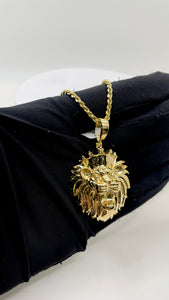 Lion Pendent In 10 KT Yellow Gold