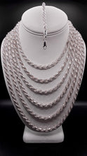 Load image into Gallery viewer, 5mm Solid Rope Chain/Bracelet In Silver