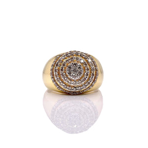 1.14 CT. Natural Diamond Round Shape Men’s Ring In 10 KT Yellow Gold