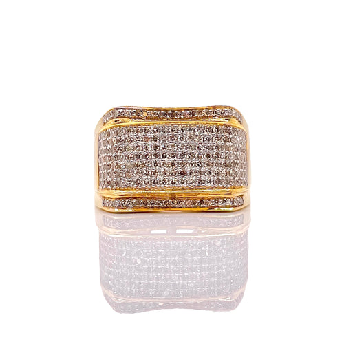 0.70 CT. Natural Diamond Men’s Ring In 10 KT Yellow Gold