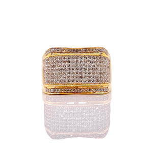 0.70 CT. Natural Diamond Men’s Ring In 10 KT Yellow Gold