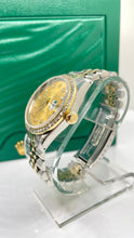 Load image into Gallery viewer, 36mm Rolex Two-Tone DJ With Diamond Dial &amp; Bezel