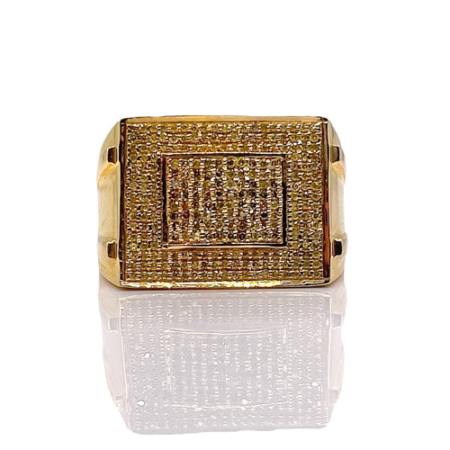 0.54 CT. Natural Yellow Diamond Men’s Ring In 10 KT Yellow Gold