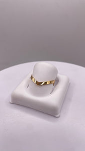 Beautiful V Shape Women’s Dainty Ring In 10 KT Yellow Gold