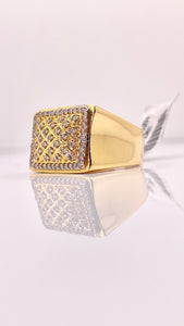 0.61 CT. Natural Diamond Men’s Ring In 10 KT Yellow Gold