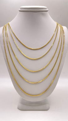 1.3mm Franco Link Chain In 10 KT Yellow Gold