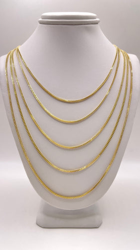 1.3mm Franco Link Chain In 10 KT Yellow Gold