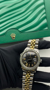 36mm DateJust Rolex With Diamond Dial & Diamond Bezel