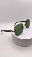 Load image into Gallery viewer, Cartier Gold &amp; Tiger Eye Acetate Sunglasses