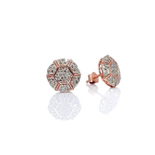 Load image into Gallery viewer, 0.49 CT. Natural Diamond Round Shape Stud Earrings In 10 KT Rose Gold